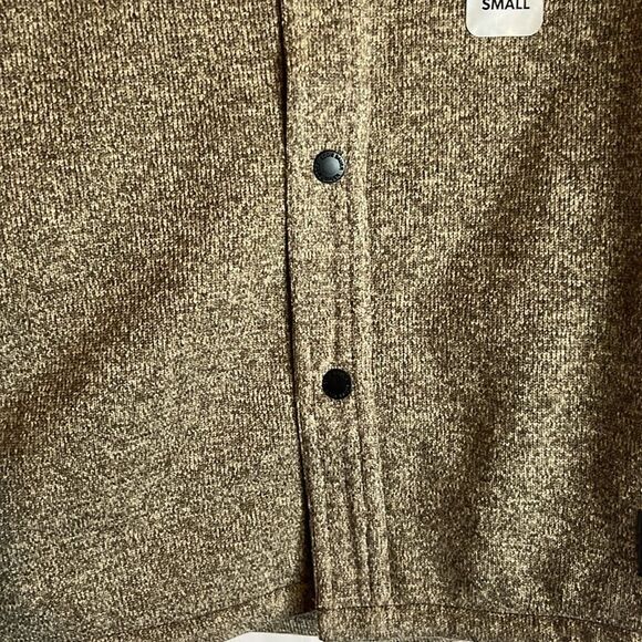 NWT MENS SMALL EDDIE BAUER SWEATER FLEECE SHIRT JACKET POCKETS BUTTON UP - Picture 5 of 13